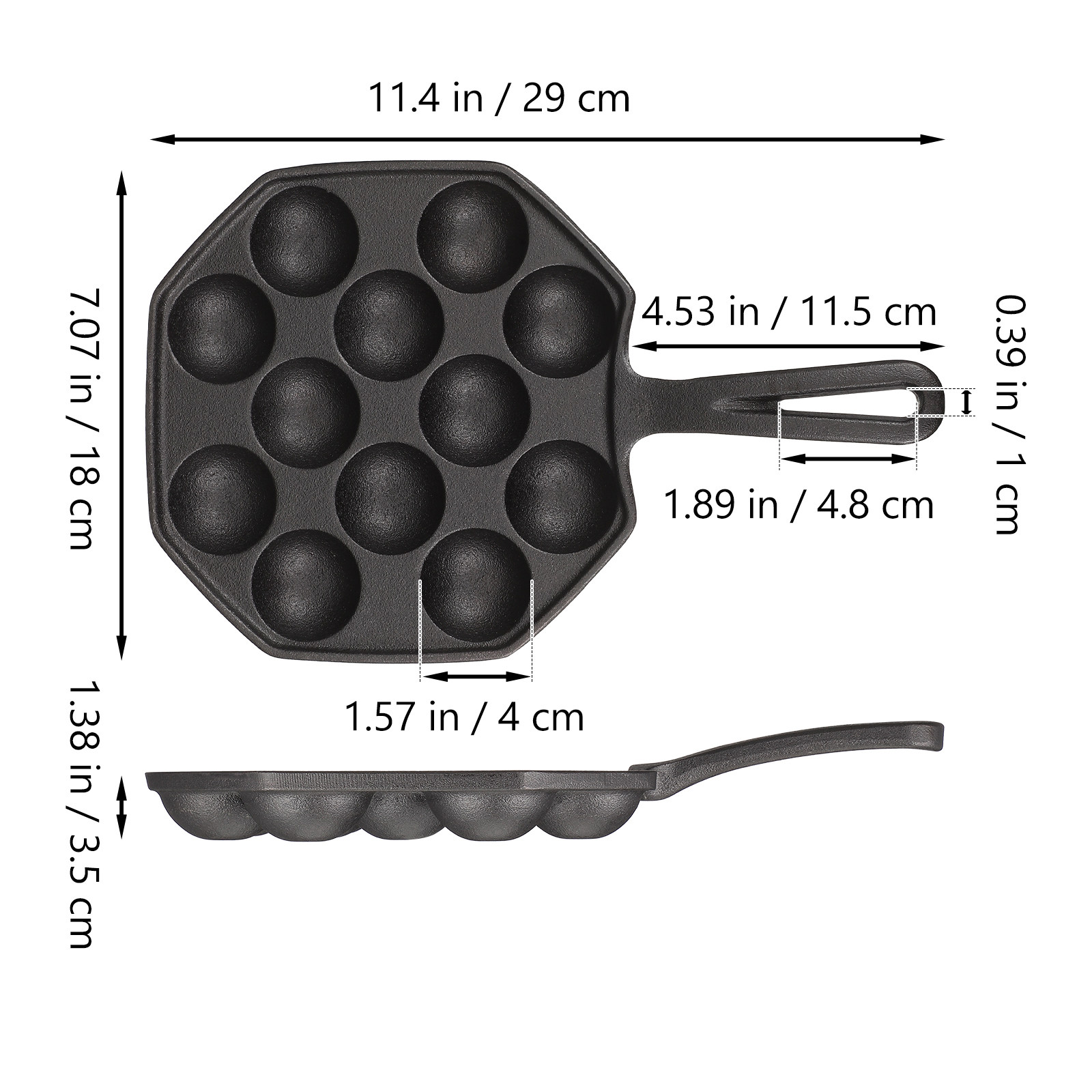 12 Mold Cast Iron Takoyaki Pan - Takoyaki Grill Plate ulasan dan harga