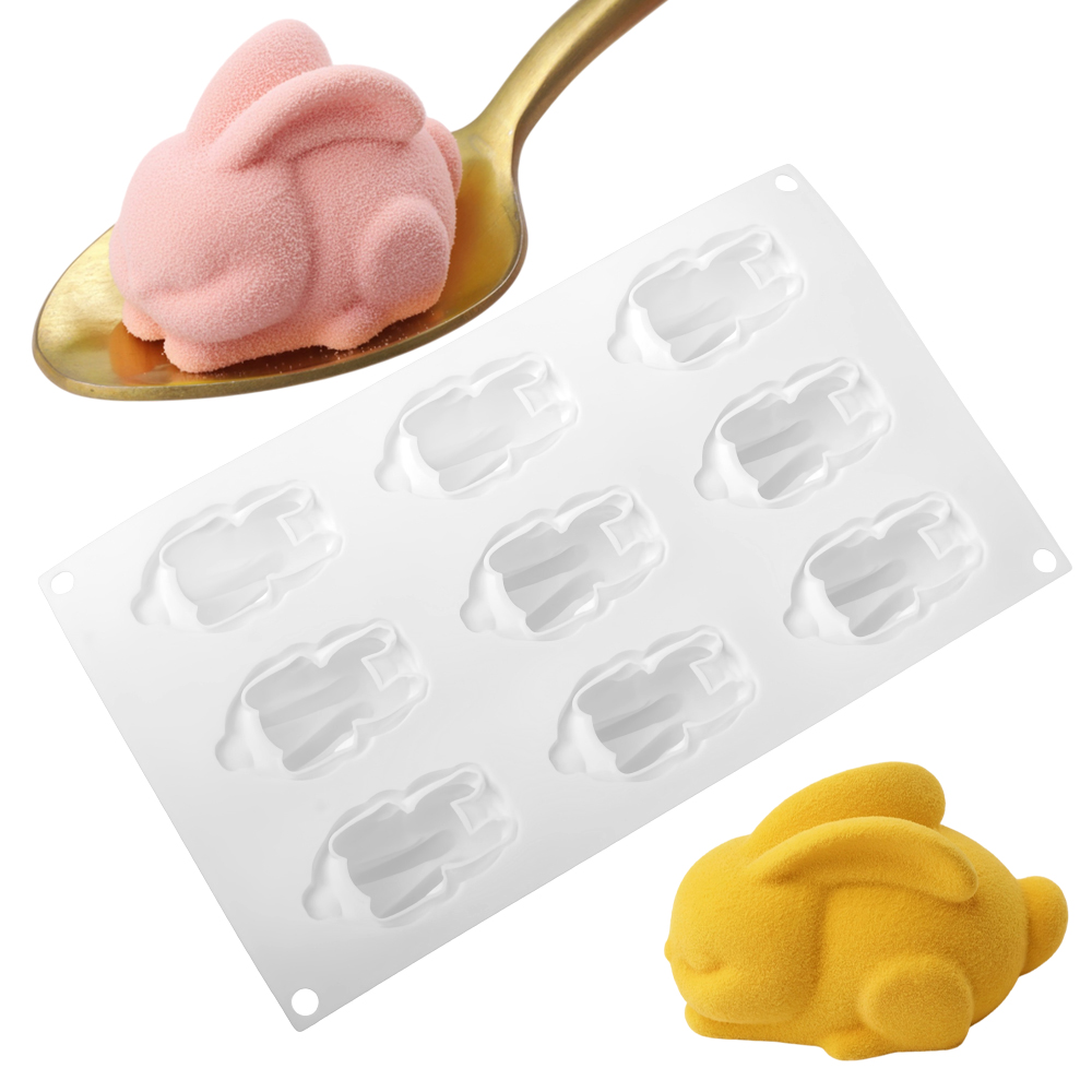 9-Cell Squatting Long Eared Ra - Bunny Cake Mold ulasan dan harga